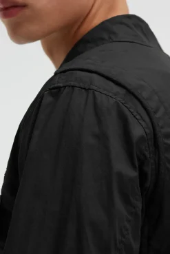Leichte Kurzjacke im Utility-Stil mit Paper-Coating black