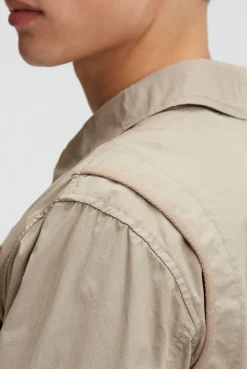Leichte Kurzjacke im Utility-Stil mit Paper-Coating sand