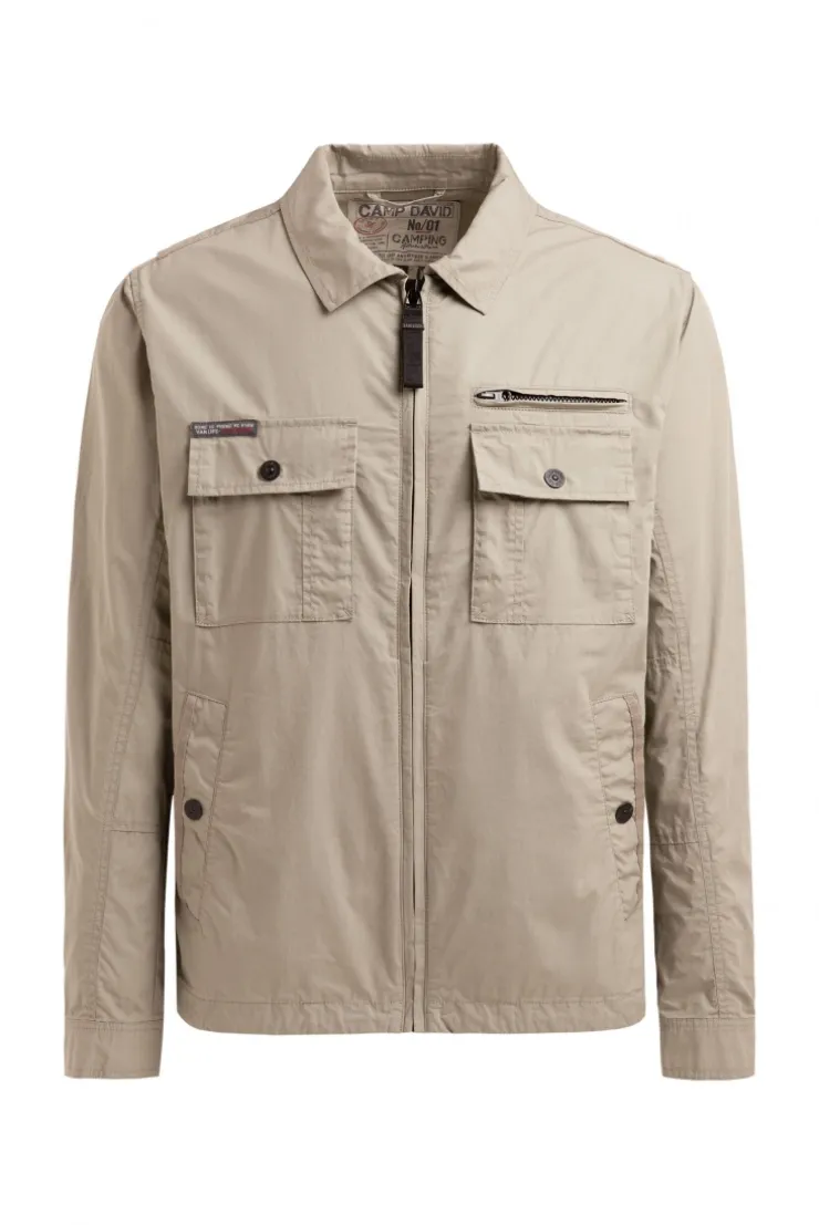 Leichte Kurzjacke im Utility-Stil mit Paper-Coating sand