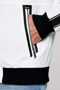 Leichter Blouson mit Tapes und Artworks opticwhite