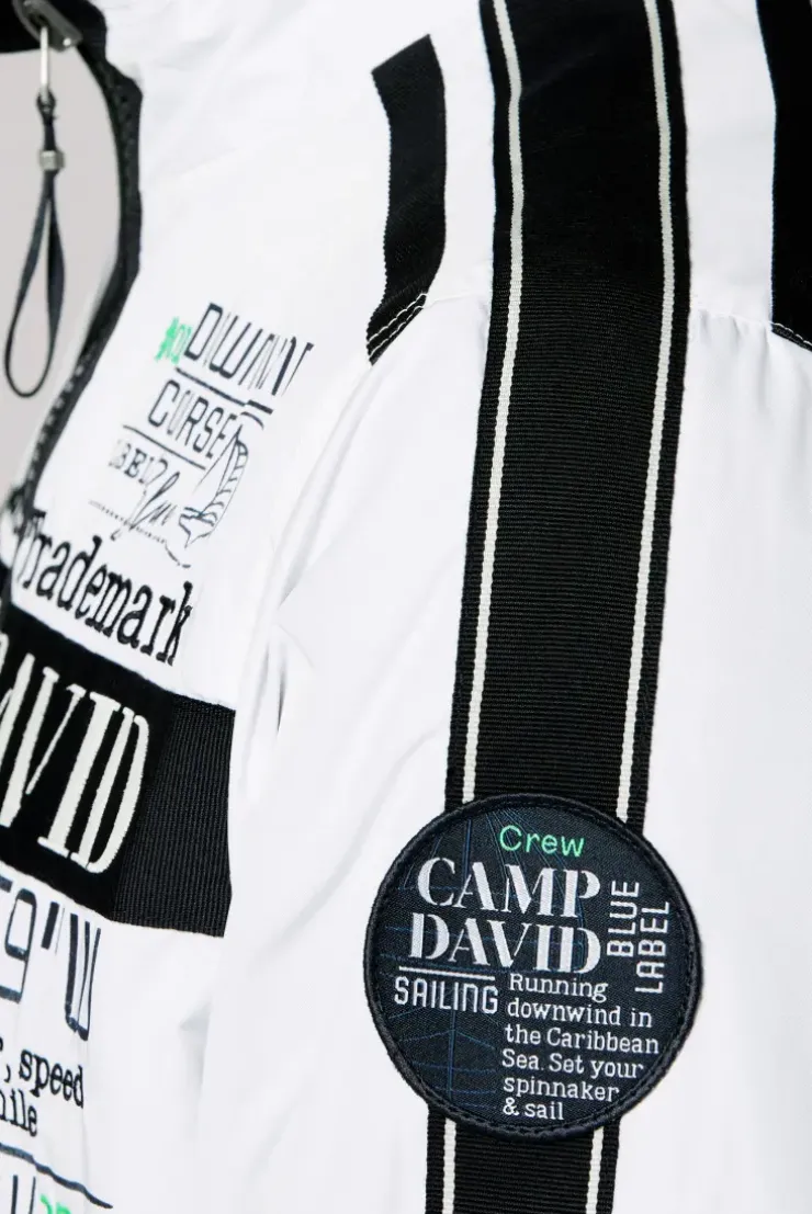 Leichter Blouson mit Tapes und Artworks opticwhite