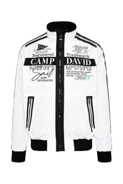 Leichter Blouson mit Tapes und Artworks opticwhite
