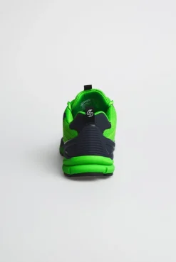 Leichter Sneaker im Knit-Design mit Rubber Artwork tech green