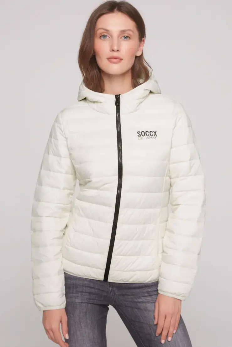 Leichte Steppjacke mit Kapuze kitt