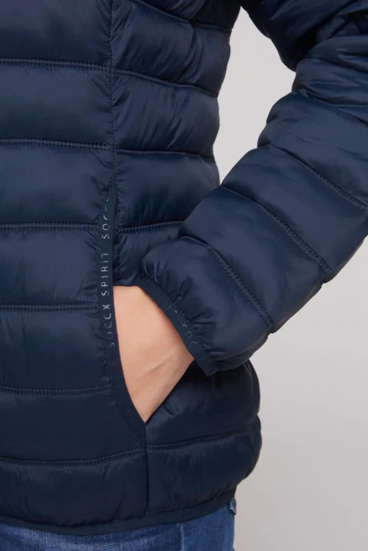Leichte Steppjacke mit Kapuze blue navy
