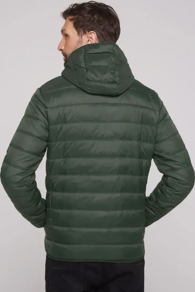 Leichte Steppjacke mit Kapuze khale green