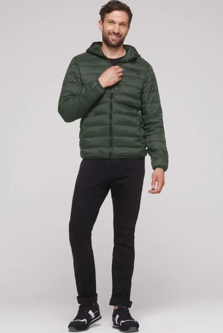 Leichte Steppjacke mit Kapuze khale green