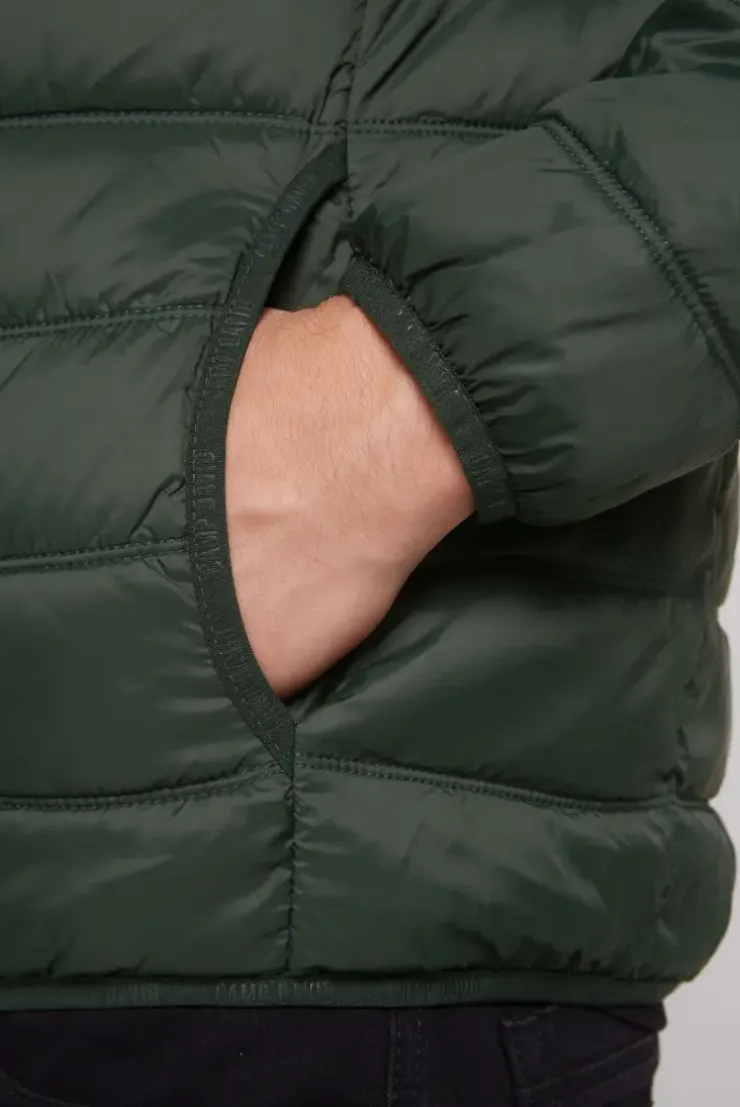 Leichte Steppjacke mit Kapuze khale green