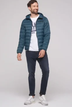 Leichte Steppjacke mit Kapuze blue haze