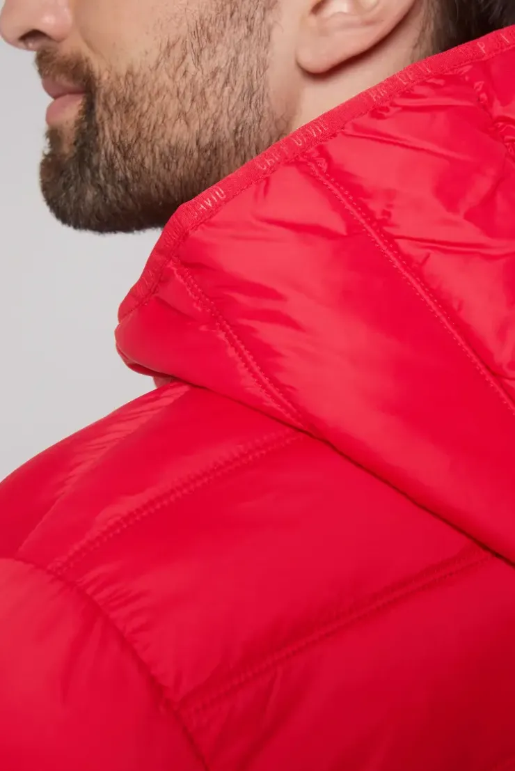 Leichte Steppjacke mit Kapuze royal red