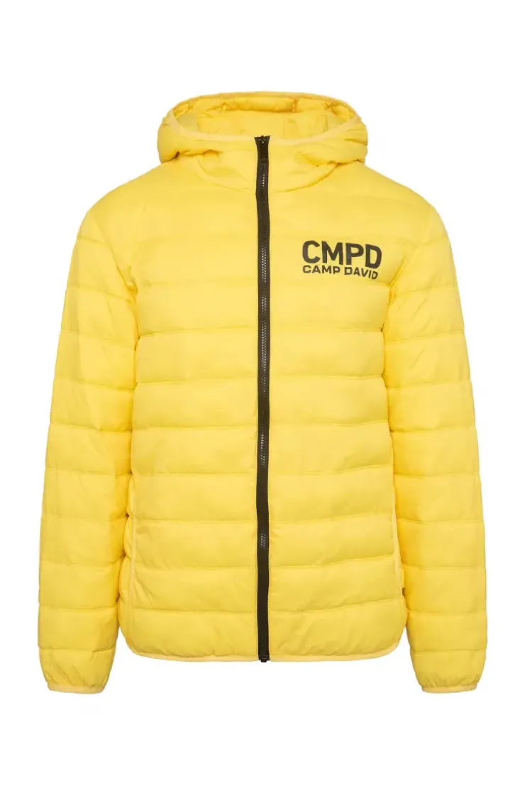 Leichte Steppjacke mit Kapuze industrial yellow
