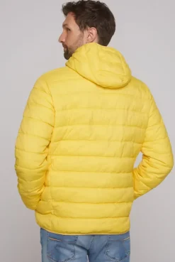 Leichte Steppjacke mit Kapuze industrial yellow