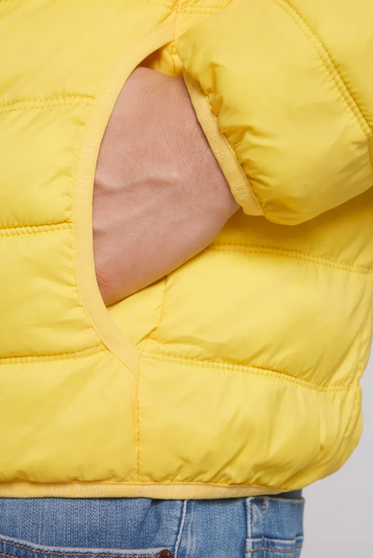 Leichte Steppjacke mit Kapuze industrial yellow