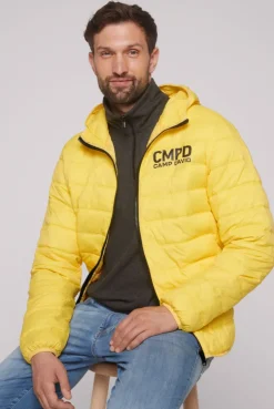 Leichte Steppjacke mit Kapuze industrial yellow