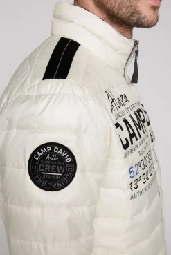 Leichte Steppjacke mit Logo Prints und Tapes kitt