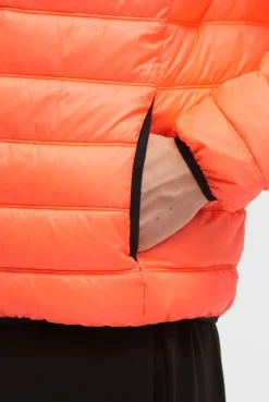 Leichte Steppjacke mit Rücken-Print speed orange neon