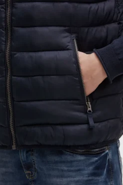 Leichte Steppweste mit Rücken-Print blue navy | S