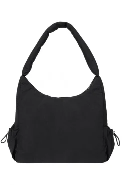 Leichte, wattierte Schultertasche black