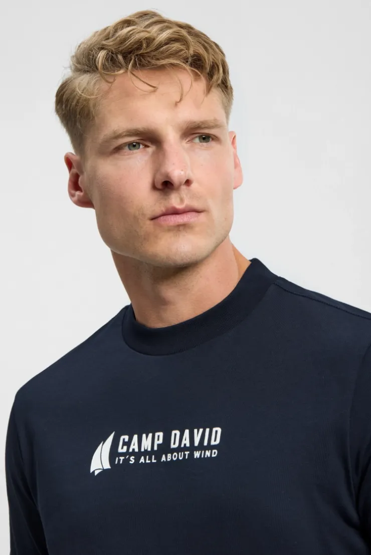 Longsleeve mit Rücken-Artwork blue navy