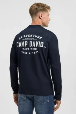 Longsleeve mit Rücken-Artwork blue navy