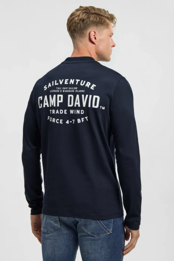 Longsleeve mit Rücken-Artwork blue navy