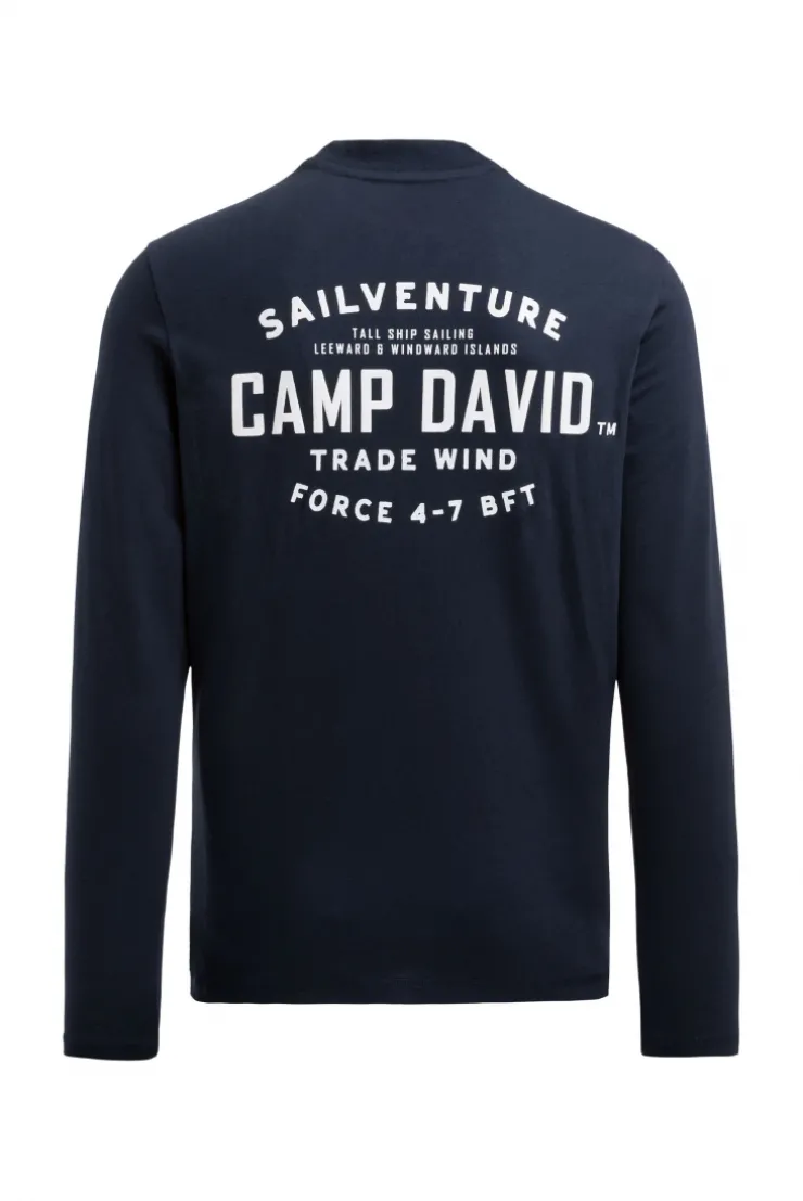 Longsleeve mit Rücken-Artwork blue navy