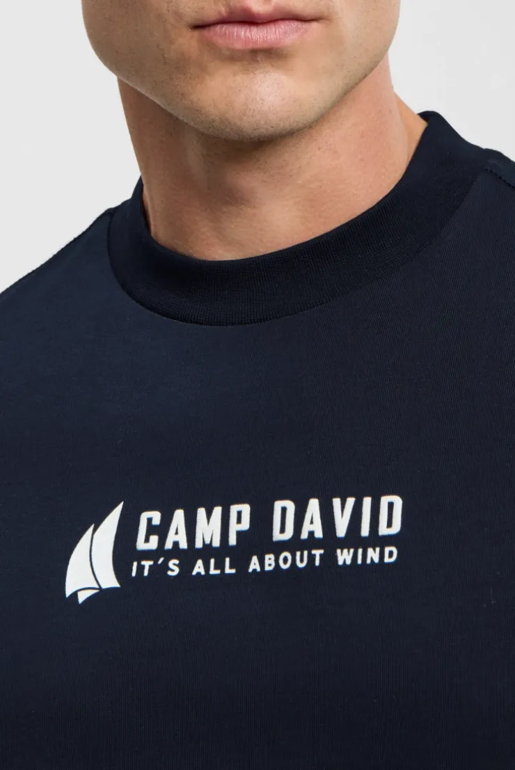 Longsleeve mit Rücken-Artwork blue navy
