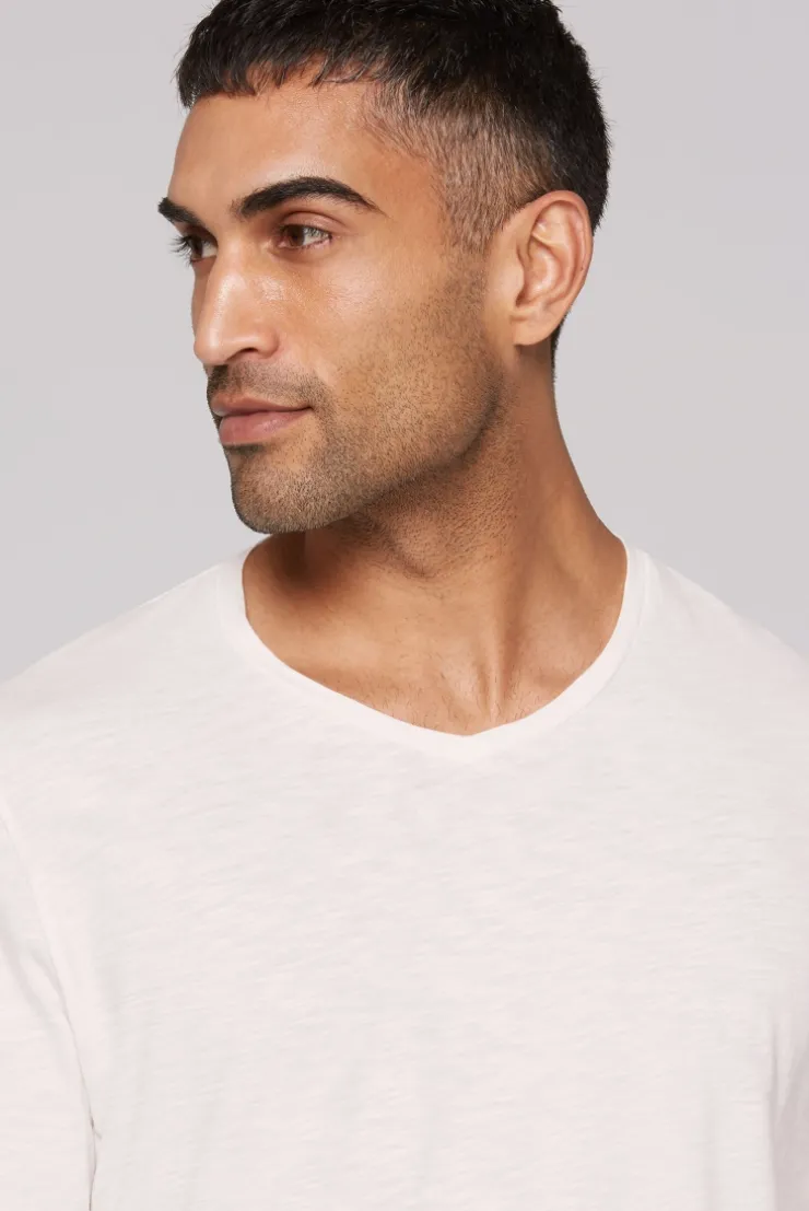 Longsleeve mit V-Neck ivory