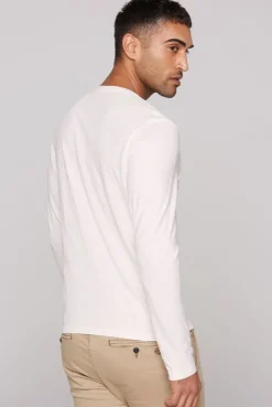 Longsleeve mit V-Neck ivory