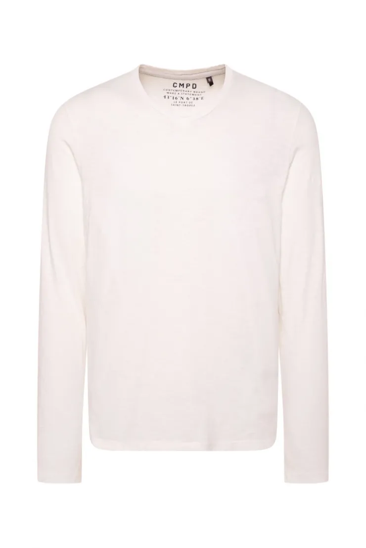 Longsleeve mit V-Neck ivory