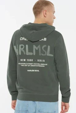 MAD-RID Hoodie Jacket Printed dark green