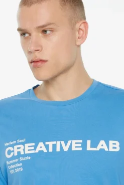MEL-BOURNE T-Shirt Printed electro blue | S
