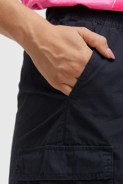 Midirock im Cargo-Stil mit Elastikbund blue navy
