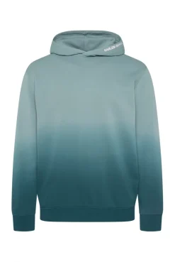 MON-TEL Hoodie Dip Dyed printed fog blue