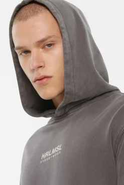 MON-TEL Hoodie printed asphalt