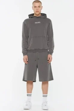 MON-TEL Hoodie printed asphalt