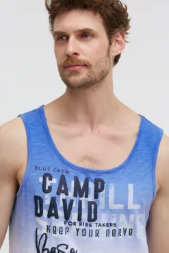 Muskelshirt Dip Dye mit Puffprint vividblue