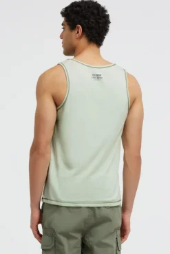 Muskelshirt mit Ausbrenner-Effekten und Print light mint