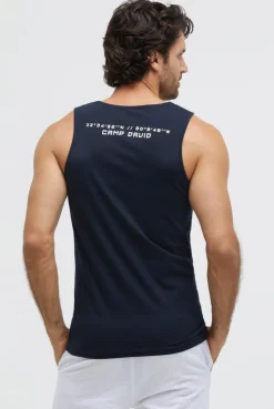 Muskelshirt mit Label Prints blue navy