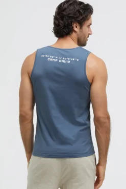 Muskelshirt mit Label Prints harbour blue