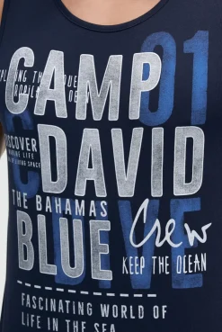 Muskelshirt mit Logo Prints blue navy