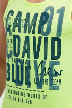 Muskelshirt mit Logo Prints neon lime