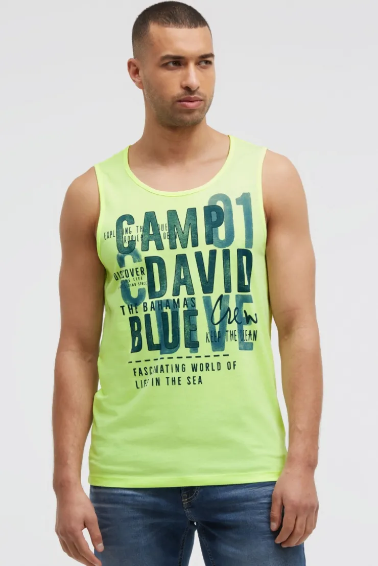 Muskelshirt mit Logo Prints neon lime