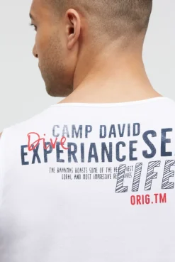 Muskelshirt mit Logo Prints opticwhite