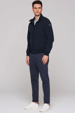 Nylon-Blouson mit Stehkragen blue navy | S