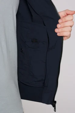 Nylon-Blouson mit Stehkragen blue navy | S