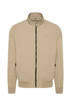 Nylon-Blouson mit Stehkragen tan