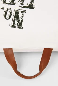 Outdoor Canvas Kissenbezug mit Print natur