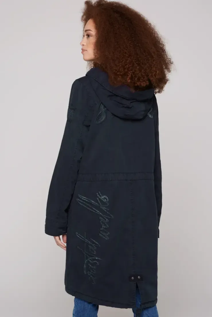 Parka mit Kapuze und Rücken-Artwork horizon navy
