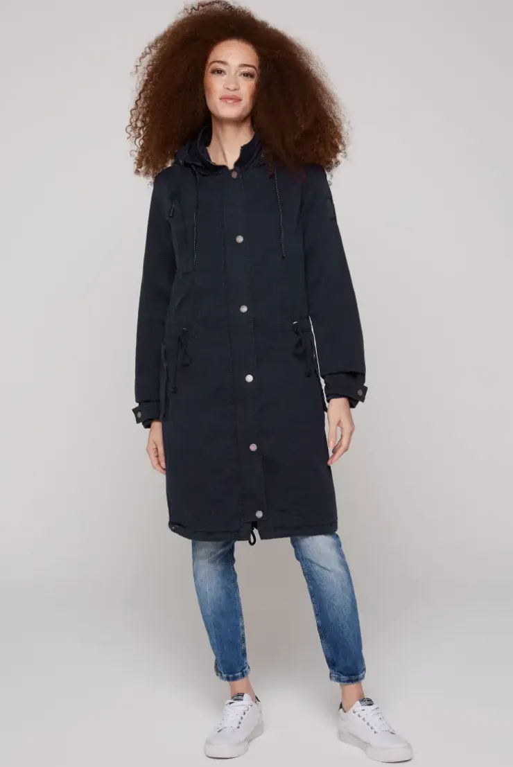 Parka mit Kapuze und Rücken-Artwork horizon navy